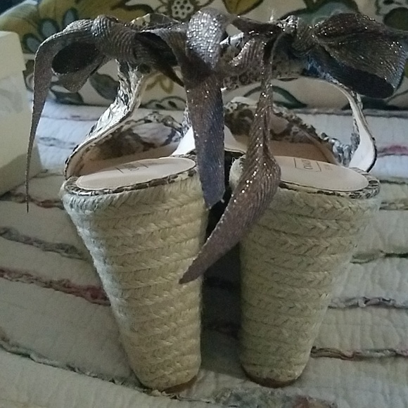 NIB COACH Maritza Platform Espadrille Wedges 9 - Picture 7 of 7